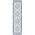 thumbnail image 3 of JONATHAN Y SANTA MONICA 2 x 10 Runner Rug, Marokko Diamond Tribal Medallion - Ivory/Blue, SMB127C-210, 3 of 9