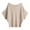 Z-Khaki386, variant on JIAYUE Women's Sweater Solid Color Slash Neck Knitted Off The Shoulder Batwing Short Sleeve Pullover Loose Ribbed Versatile Female Tops