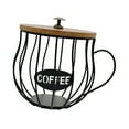 thumbnail image 4 of veasfak Support de Dosettes de Café Moderne en Forme de Tasse Conteneur Robuste pour Bureau Maison Bureau Noir, 4 of 9