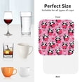 thumbnail image 5 of Leather Coasters with Heat-resistant for Drinks, Panda Heart Valentine Pink Cup Coasters Cup Pad Mat for Tabletop Protection, Coffee Table, Office Desk and Housewarming Gift, 5 of 5