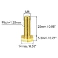 thumbnail image 2 of Unique Bargains Brass Hex Bolts, M8x25mm 3 Pack Fully Thread Grade 4.8 Machine Screws, 2 of 4