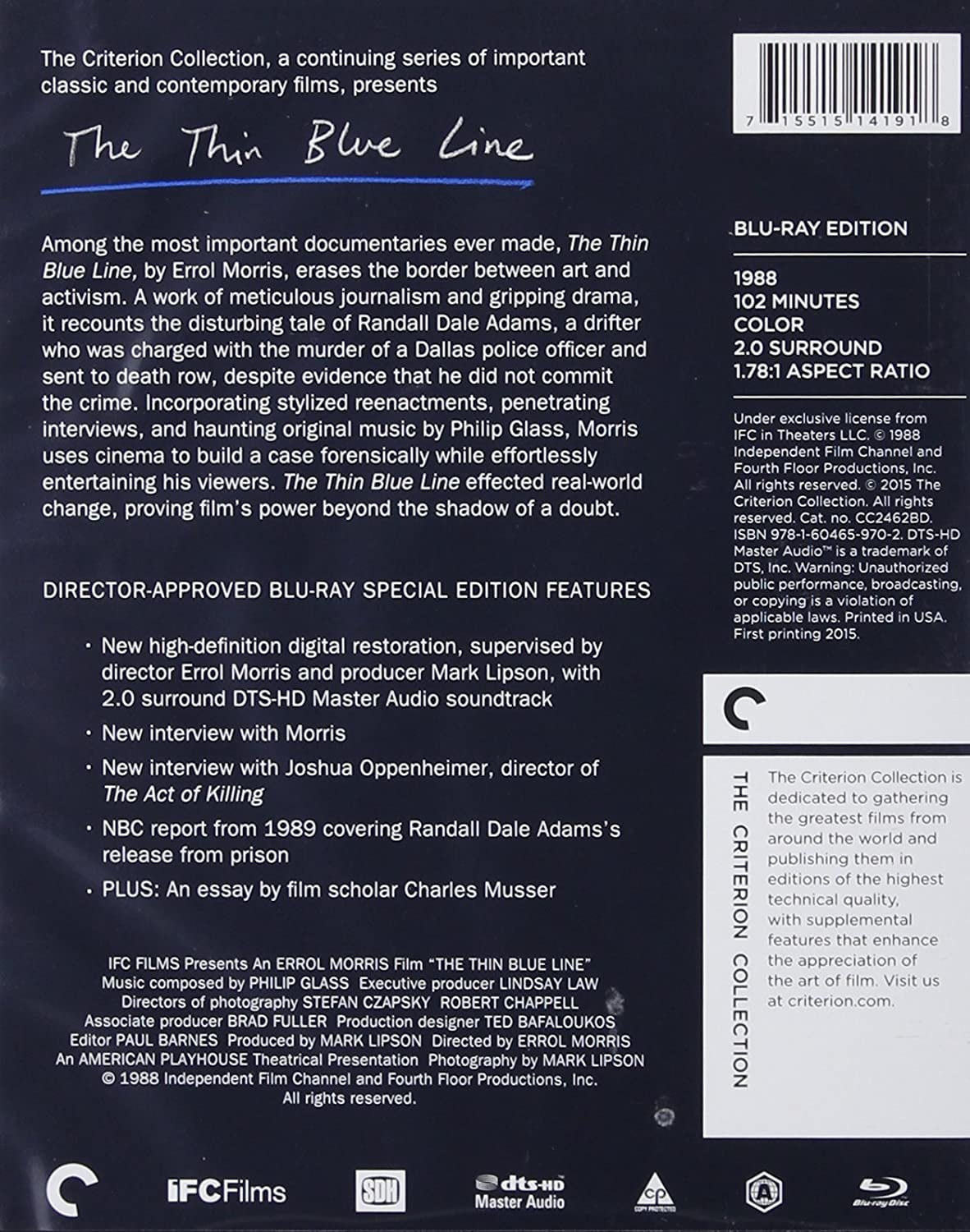 The Thin Blue Line (Criterion Collection) (Blu-ray