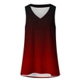 thumbnail image 7 of Plus Size Shirts for Women V Neck Sleeveless Tank Top Gradient Color Print Casual Summer Loose Fit Fashion Blouse Everyday Wear, 7 of 7