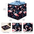 thumbnail image 3 of Flamingo Foldable Storage Basket Toy Box Storage Bin with Handle, 10.8"x10.5"x10.6", Large Capacity, 3 of 6