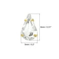 thumbnail image 2 of Unique Bargains 20Pack Teardrop Sew on Rhinestone - 8x5mm Glass Teardrop Crystal Rhinestones in Gold Prong Setting (White), 2 of 7