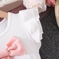 thumbnail image 4 of Tiijoy Girls Summer Outfits Cute Bow Flutter Sleeve T-Shirt Pleated Skirt Set, Sizes 4-5, 4 of 8