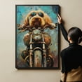 thumbnail image 6 of Spinone Italiano Dog Poster Riding A Motorcycle - Spinone Italiano Dog Canvas Wall Art For Bedroom Decor - Vintage Wall Decor - Dining Room Wall Decor, 6 of 6