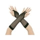 thumbnail image 1 of INSPIRAR CHIC Guantes de malla para mujer, guantes sin dedos de encaje hasta el codo con lazo para los dedos, talla única, negro, 1 of 7