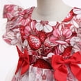 thumbnail image 4 of Girls Floral Princess Dress Bowknot Waist Pageant Wedding Costumes Gown, 4 of 7