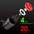 thumbnail image 2 of Luz trasera de bicicleta LED 5 modos Luz trasera de bicicleta recargable (Rojo), 2 of 8