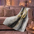 thumbnail image 6 of Modern Abstract Marble Art Gold Accents, Festive autumn celebration Scene, Warm Flannel Blanket for Living Room and Family Room, Art Lovers autumn celebration Gift, Festive Home Decor, 6 of 9
