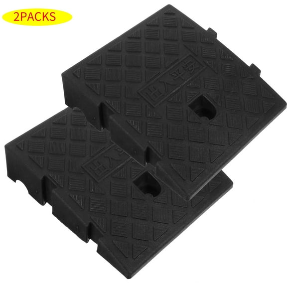 YEAHIBABY Curb Ramp Heavy Duty Plastic for Vehicles Use Black Robust Structure Versatile Use