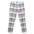 thumbnail image 5 of Men's Classic-FIT Fashion Casual Plaid Printing Button Zipper Trousers Full Length Pants Spring/Summer Pants for Men White S, 5 of 7