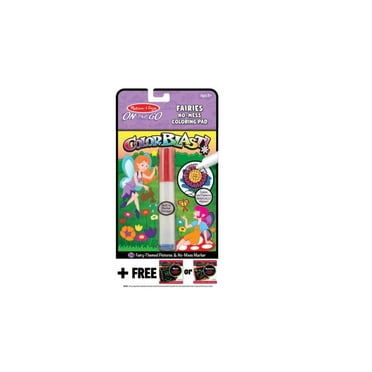 Melissa & Doug Fairy ColorBlast! Coloring Book   FREE Scratch Art Mini-Pad Bundle