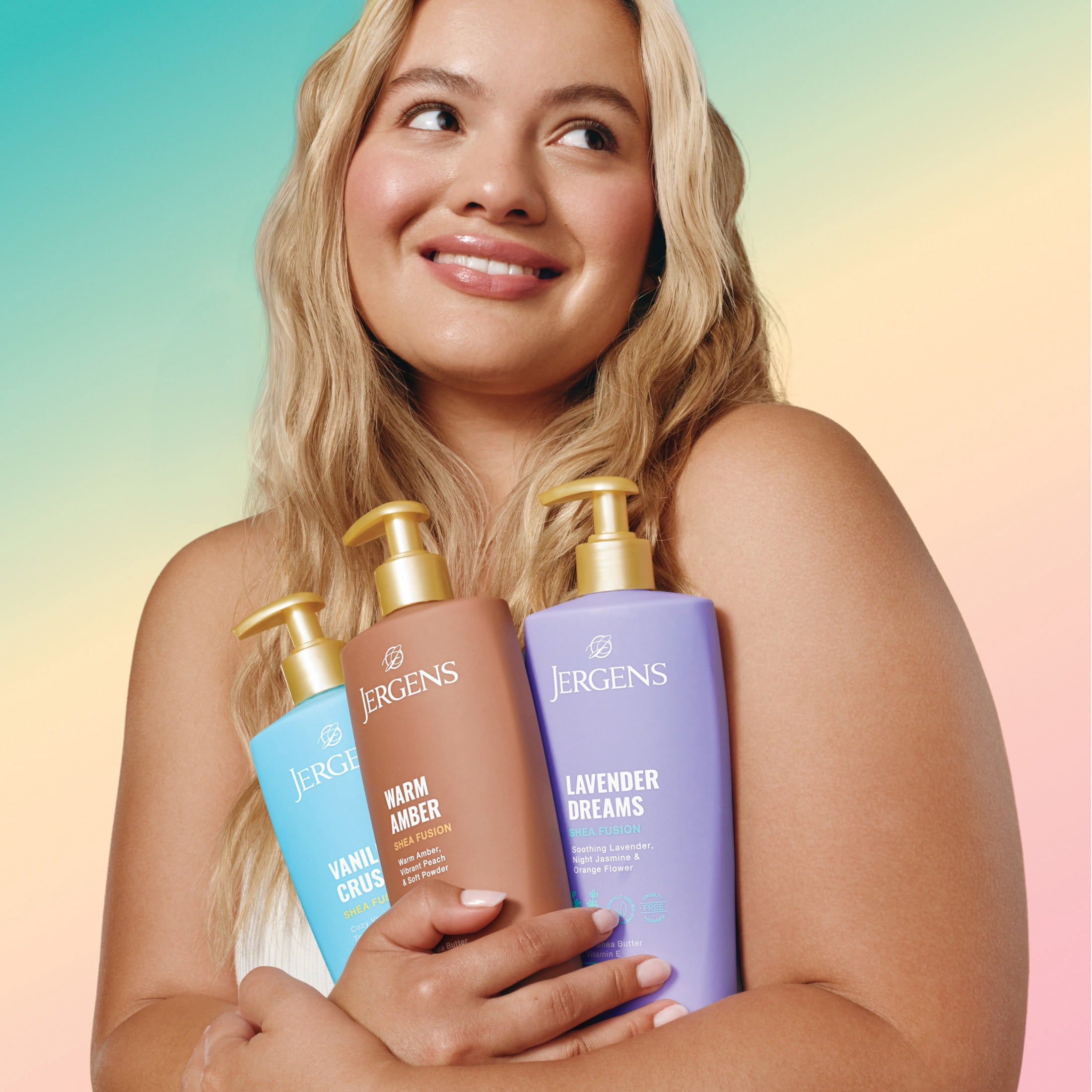 Jergens Shea Fusion Sparkling Berry Scented Body Lotion, Moisturizer for Dry Skin, 14 fl oz