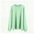 thumbnail image 5 of Womens Plus Size Sweater Casual Solid Color Pullover Soft Comfortable Knit Top Everyday Wear Fall Winter Soft Warm Outfit, 5 of 5