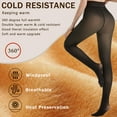 thumbnail image 4 of Fleece Lined Tights for Women, Thermal Warm Black Pantyhose Leggings, Fake Translucent Thick Tights for Winter, 4 of 7