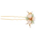 thumbnail image 1 of Decoración de pelo vintage hecha a mano tradicional palo de pelo accesorios para el cabello con flores de perlas únicas, 1 of 5