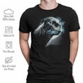 thumbnail image 2 of GOSMITH Midnight Moon Wolf Shirt Men's Graphic Tees black, 2 of 6