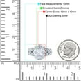 thumbnail image 4 of Simulated Cubic Zirconia Size-5 Art Deco Oval Wedding Engagement Ring 925 Sterling Silver, 4 of 7
