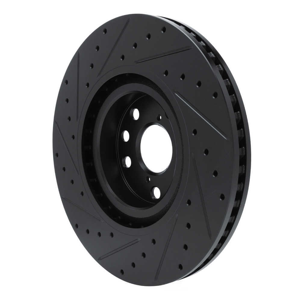 Dynamic Friction Company 633-75055D DFC Brake Rotor - Drilled And Slotted - Black