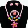 thumbnail image 3 of Juego de 5 joyas para niños, collar para niñas pequeñas, pulsera, anillo, pendientes, pinzas para el pelo, joyería de fantasía, regalo para fiestas, juegos de disfraces, 3 of 5