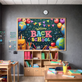 thumbnail image 4 of Colorful Theme Welcome Banner Classroom Decoration Globes Pencils Welcome Back School for Classroom Decoration School Event Students, 4 of 7