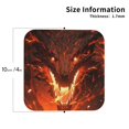 thumbnail image 2 of Lsque Magma Fire Black Dragon Pattern 4" Drink Coasters Set of 4, PVC Leather Absorbent Coasters, Table Coaster Set Decorative Coffee Cup Coasters Housewarming Gift -Square, 2 of 6