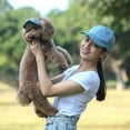 thumbnail image 2 of Naturalour Dog Pet Puppies Hat Ear Holes Headwear Baseball Cap Outdoor Sun Hat Accessory, 2 of 5