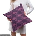 thumbnail image 4 of Ambesonne Flamingo Fabric by the Yard Upholstery, Aloha Exotic Birds, 2 Yards, Plum and Pink, 4 of 4