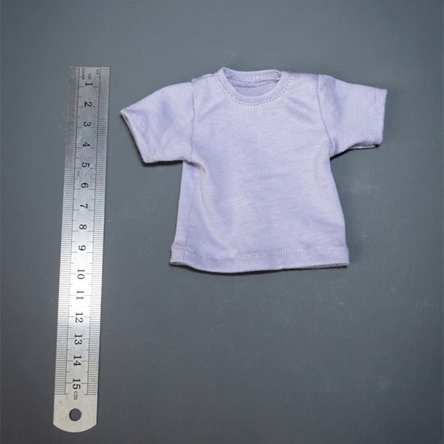 Ropa de muñeca de figura masculina 1/6, trajes de parejas, camiseta, figuras de acción, ropa de muñeca, ropa de pareja para figuras de 12 pulgadas Púrpura