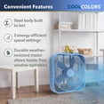thumbnail image 6 of Lasko 20" Cool Colors 3-Speed Box Fan with Weather-Resistant Motor, Blue, B20310, 6 of 12