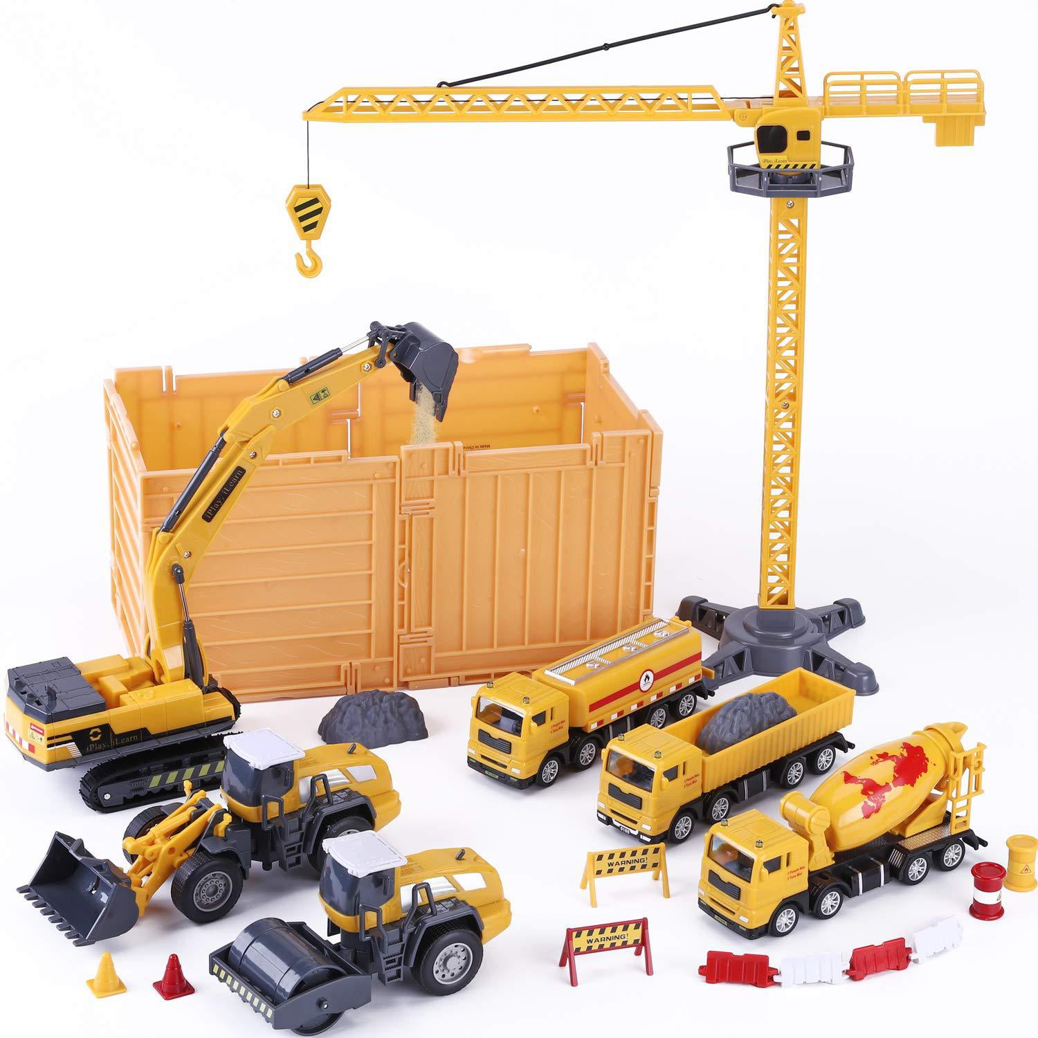 iPlay iLearn Construction Site Vehicles Toy Kids Engineering Playset Gift 