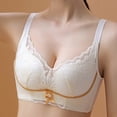 thumbnail image 3 of Wirefree Bras for Women Convertible Bra Feature V-Neck No Underwire Bra Style W-1460 White M, 3 of 4