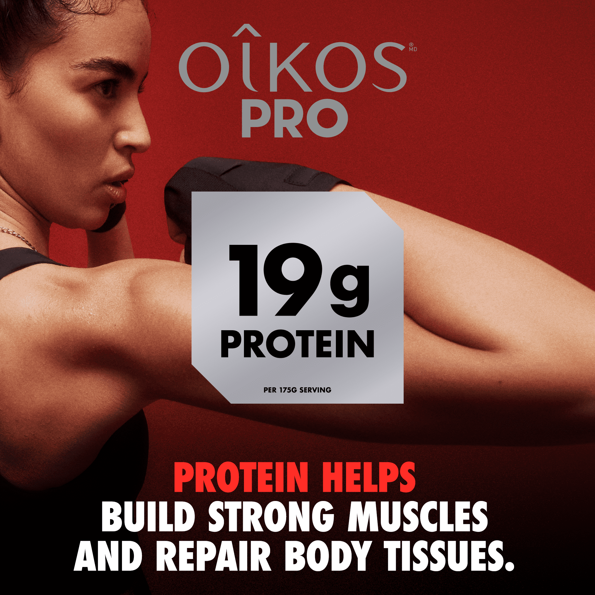 Oikos Pro Yogurt, Plain, High Protein, 650g