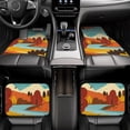 thumbnail image 6 of ZICANCN Waterproof Car Floor Mats Full Set, Maple Hill Water View Automotive Carpet Mats for Vehicle Trucks Suv Jeep, 4 Pieces, 6 of 6