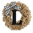 thumbnail image 2 of Farmhouse Front Door Wreath with Bow Welcome Sign Garland Rustic Letter Monogram All Seasons Hanging Decor,L,1PC,Wreath, 2 of 3