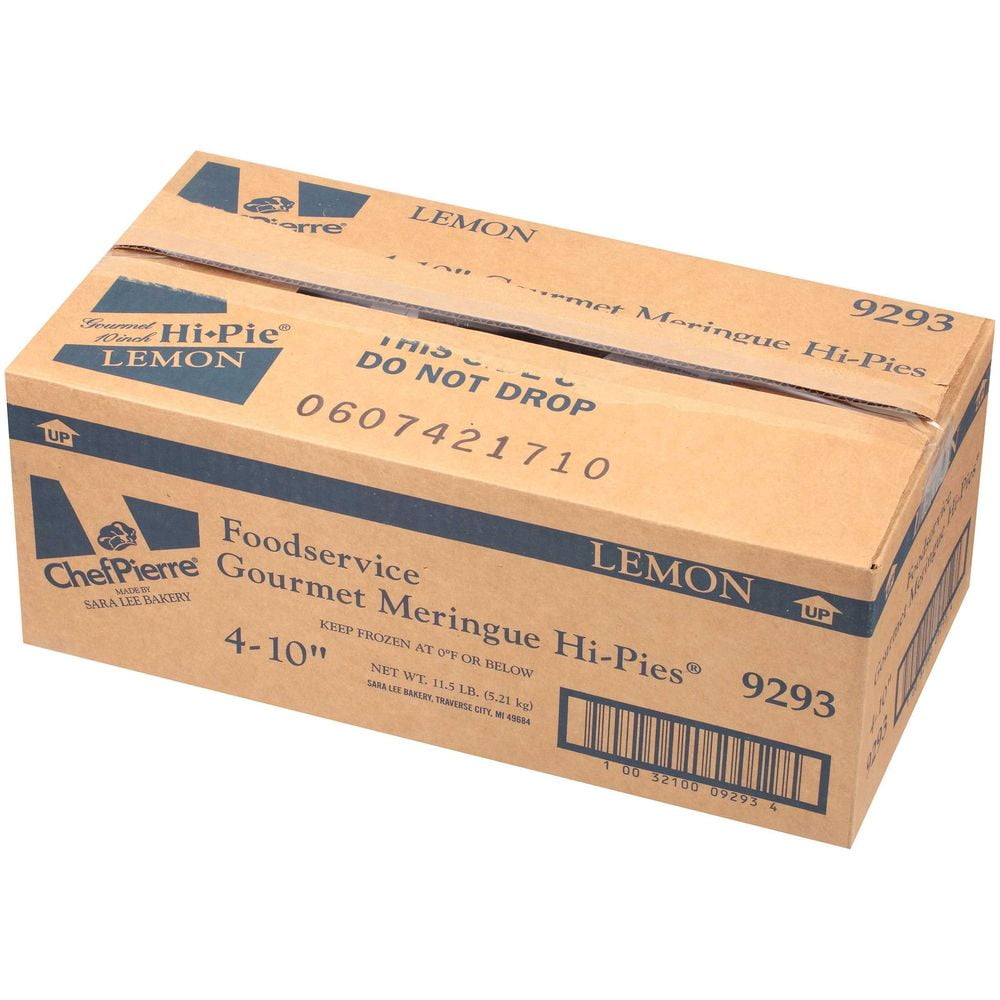 Sara Lee Chef Pierre Gourmet Lemon Meringue Hi Pie, 10 inch -- 4 per Case.