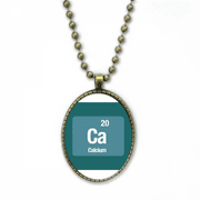 Ca Calcium Checal Element Science Necklace Vintage Chain Bead Pendant Jewelry Collection