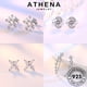thumbnail image 2 of ATHENA Joyería Stud Diamante Pendientes Originales 925 Mujeres Plata Moissanite Pearl M018 Gao Jiahui unisex, 2 of 2