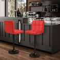 thumbnail image 3 of MoNiBloom Swivel Bar Stool Set of 4, Counter Height Chair Modern Kitchen Dinner Faux Leather Barstools, for Dining Room, Red, 3 of 10