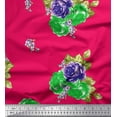 thumbnail image 1 of Soimoi Rayon Fabric Leaves & Floral Artistic Printed Fabric 1 Yard 42 Inch Wide, 1 of 3