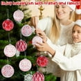 thumbnail image 2 of Lyacmy 12 Pcs Christmas Ball Ornaments Set, 3.15 Inches Red White Shatterproof Ball Hanging Ornament with Pre-Tied Strings for Christmas Tree Decorations, 2 of 8