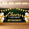 thumbnail image 5 of Decorative Design Retirement Banner Cheers Theme Golden Champagne Celebration For Retirement Party Event Decoration Indoor Celebration, 5 of 6