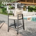 thumbnail image 5 of MF Studio 7-Piece Outdoor Patio Bar Set, All-Weather Rattan Bistro Set Dining Set with Fixed & 2 Swivel Patio Bar Stools, 67” Rectangle Bar Table, 5 of 10