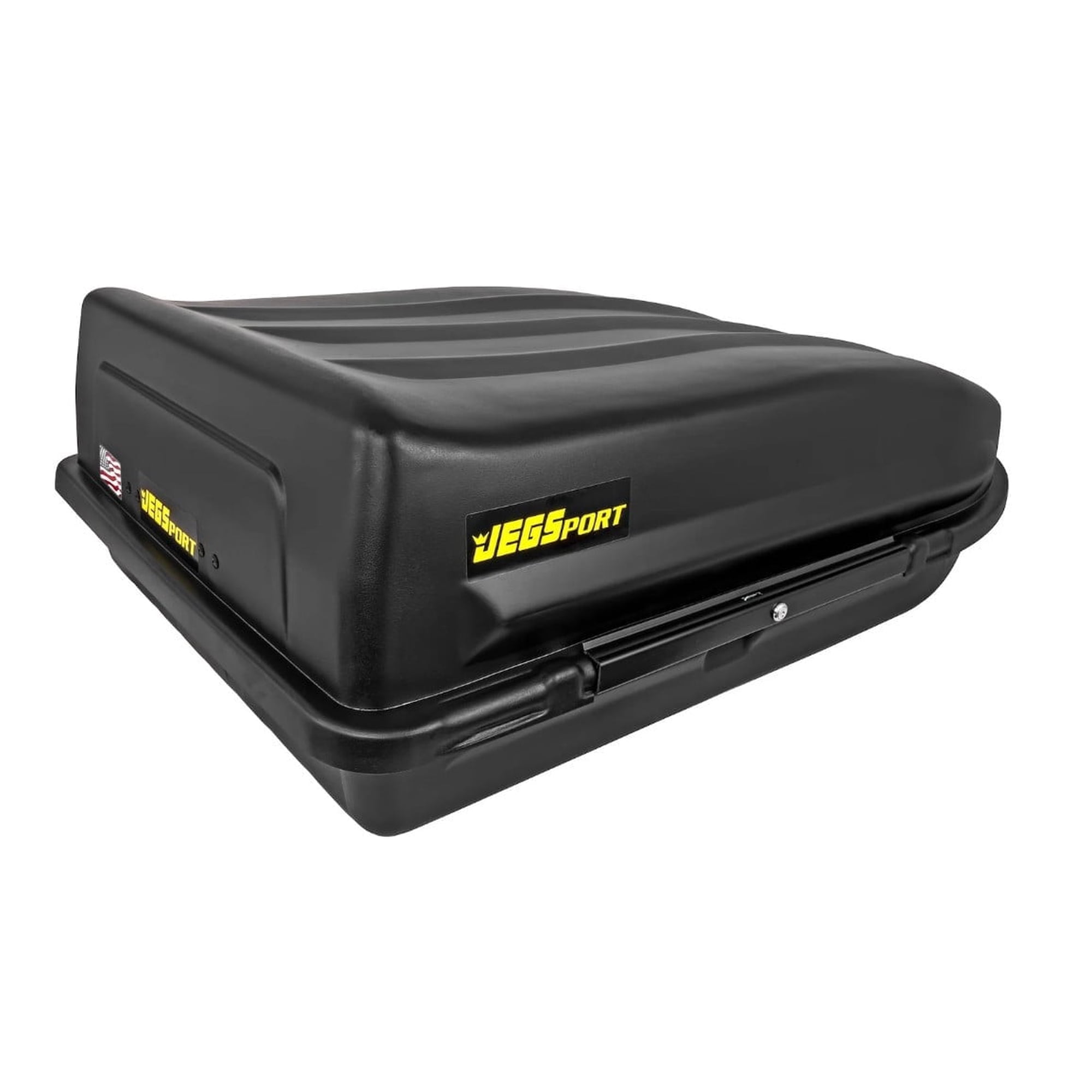 JEGS 18 Cubic ft. Rooftop Cargo Carrier, Heavy-Duty Weatherproof Lockable Hard Shell Storage w/110 lb. Carrying Capacity