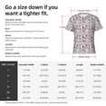 thumbnail image 2 of Yiaed Tulips Flowers Print Mens Short Sleeve Tight Fit T-Shirt, Crewneck Casual Tee-Large, 2 of 5