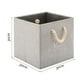 thumbnail image 5 of Elegante diseño, cubo multiusos, cubos de tela plegables para guardar cosas en el armario del hogar, material de primera calidad y asas resistentes, compatible con estantería Kallax, gris, juego de 2, 5 of 5