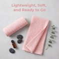 thumbnail image 4 of REGALWOVEN Cotton Hand Towel Set, 13" x 30" Solid Waffle Hand Towels, Soft Towels for Bathroom, Hotel and Spa Pink 2-Piece, 4 of 7