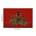 thumbnail image 3 of Christmas Welcome Natural Coir Door Mat, Forest Christmas Tree Front Door Outdoor Doormat Outside Entrance Porch Non Slip Rubber Rug Winter Xmas Farmhouse Decor 24*35in M-C, 3 of 6